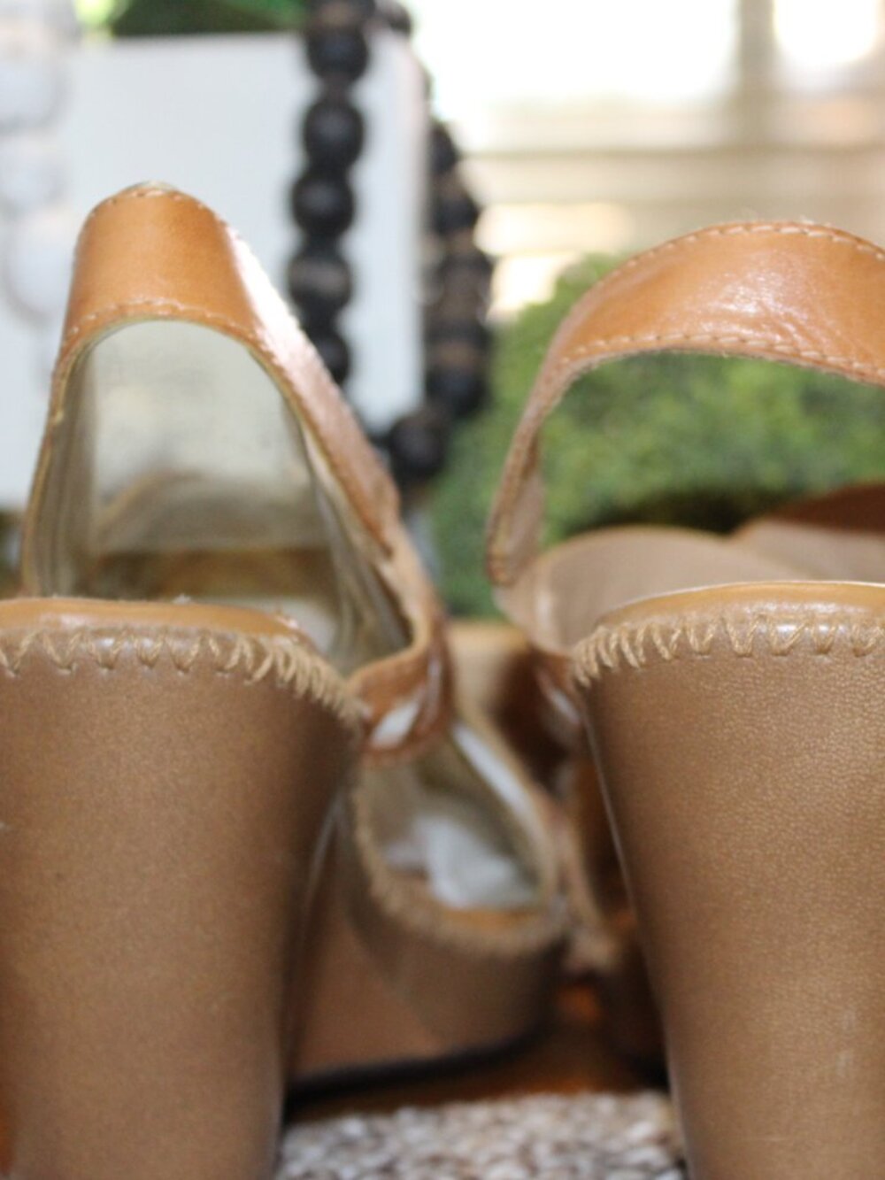 NWOT Naturalizer Oasis Leather Wedge Sandals 9 WIDE STUNNING!! - Picture 6 of 11